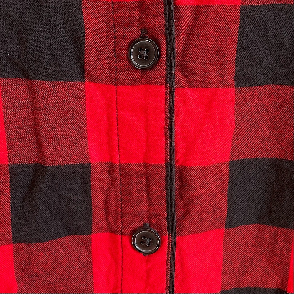 Wondershop by Target Red Gingham Plaid Button Down Nightgown Medium - Picture 5 of 11
